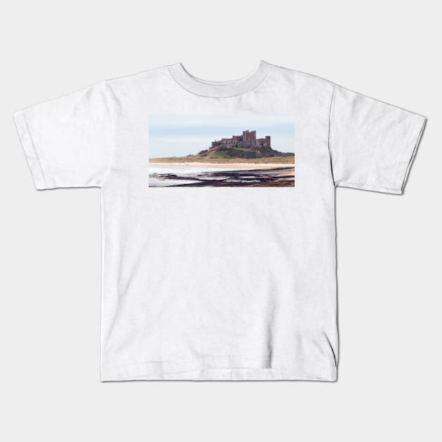 Bamburgh Castle, Northumberland Kids T-Shirt by HazelWright